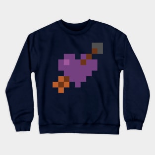Shot Through My Violet Pixel Heart Crewneck Sweatshirt